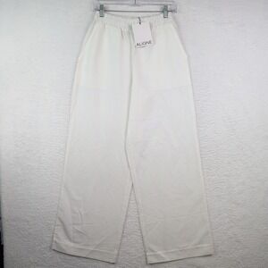 NWT Aligne Alara Linen Mix Trouser Pants Women's Size 4 White